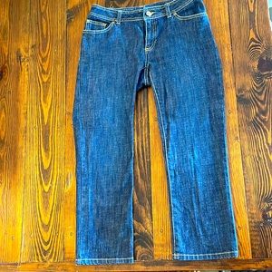 Lily Pulitzer Cropped Denim Jeans Size 4 Blue